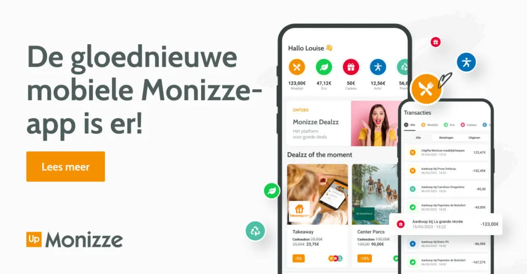 Uw mobiele Monizze-applicatie heeft een nieuwe look en extra functionaliteiten